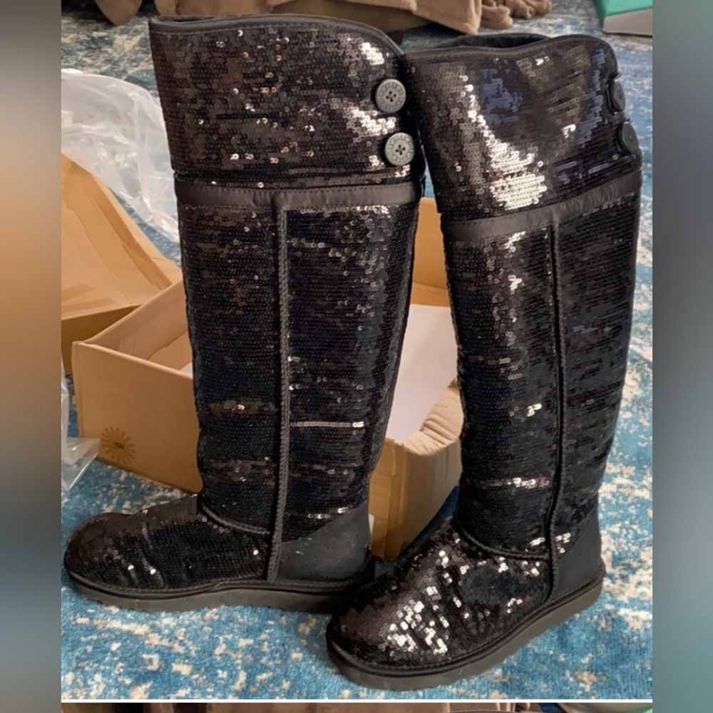 Ugg over the knee Bailey Button sparkles